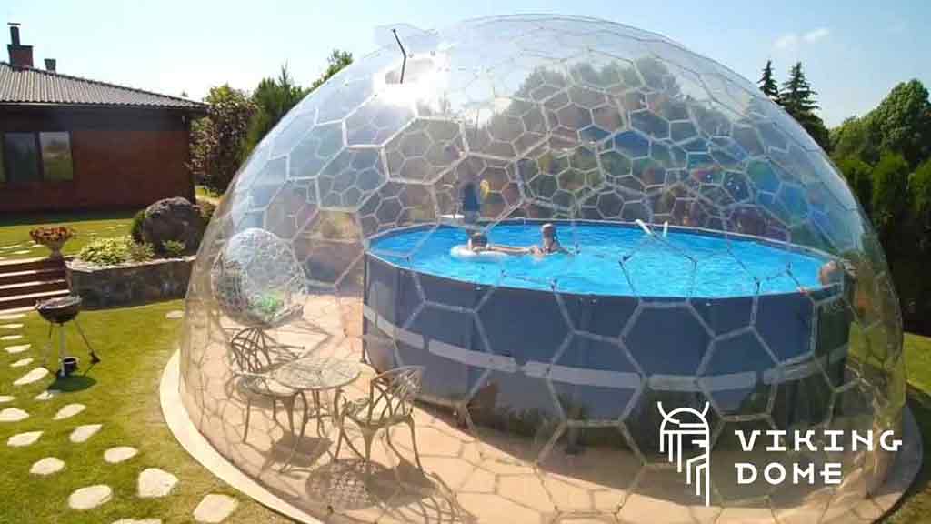 Ø7m (23 ft) H4,15m (12 ft) Luxury Aura Dome™ with Glass Door